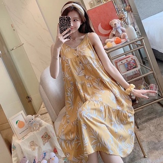 Váy lanh 2 dây siêu mát - đầm bầu vải lanh sale rẻ hàng sót kho 1 cái