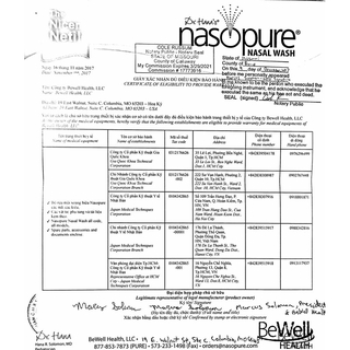 Dụng cụ rửa mũi xoang Nasopure Sampler Kit
