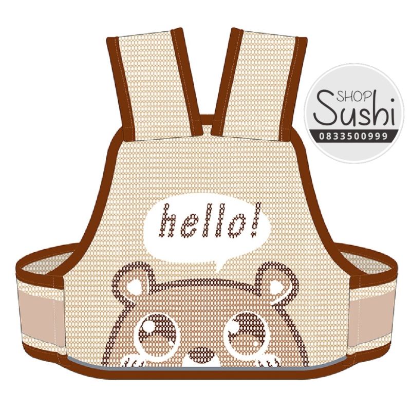 (FreeShip) Đai xe máy trẻ em dạng lưới phản quang thoáng mát