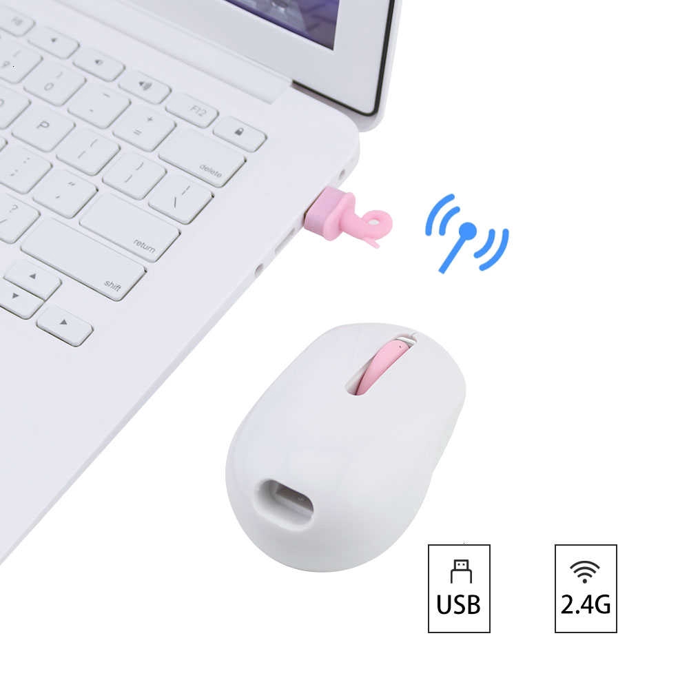 CHUYI Chuột không dây USB 2.0 3D Mini 2.4GHz Kiểu Dáng Hoạt Hình Dễ Thương