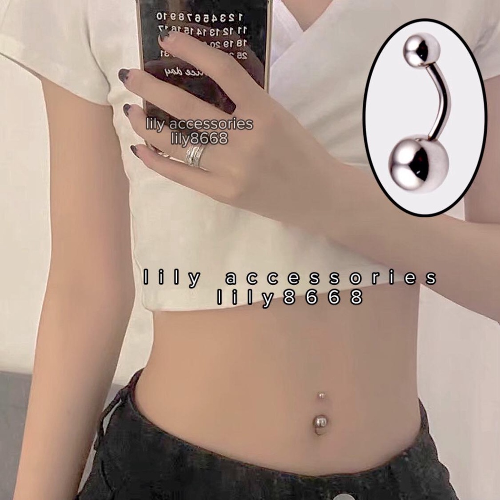 khuyên rốn bi tròn trơn không gỉ