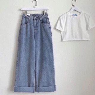 Quần jeans ống rộng