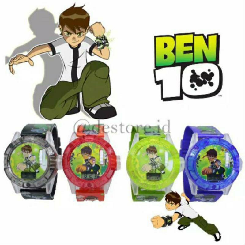 Đồng Hồ Đèn Led Ben 10 Cho Bé