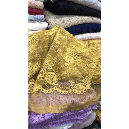 Vải ren mỏng may áo đầm áo dài váy cưới siêu xinh