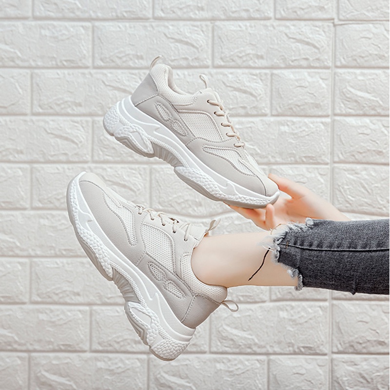 Giày sneakers chạy bộ IELGY thời trang phong cách Hàn Quốc kiểu giản đơn dễ phối đồ cho phái nữ