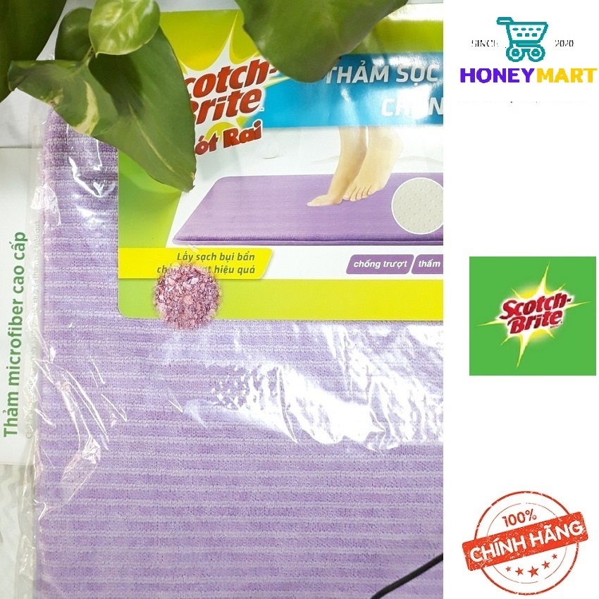 Thảm chống trượt Microfiber Scotch Brite 3M cao cấp mới cm HONEYMART