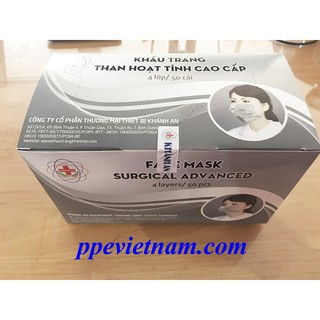 KHẨU TRANG THAN HOẠT TÍNH 4 LỚP KHÁNH AN