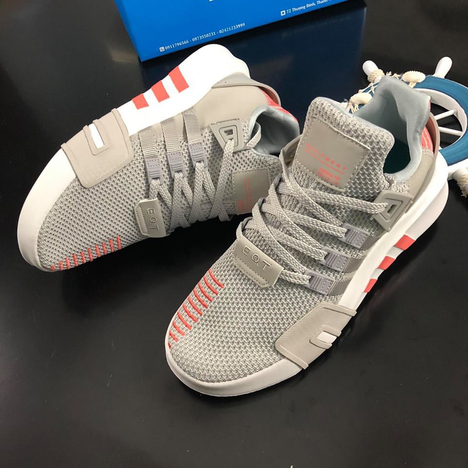 FULL BOX Giày Sneaker EQT Xám Cam