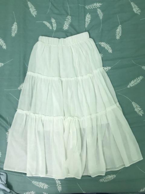 D685 Chân váy Midi Dáng Dài Nhẹ Nhàng Phiên bản Hàn Quốc Có Lớp Trong