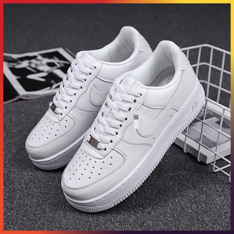 Giày Nam Nữ - Giày Nike Air Force 1  AF1 Trắng Thể Thao Cổ Thấp Full Box Bill G05