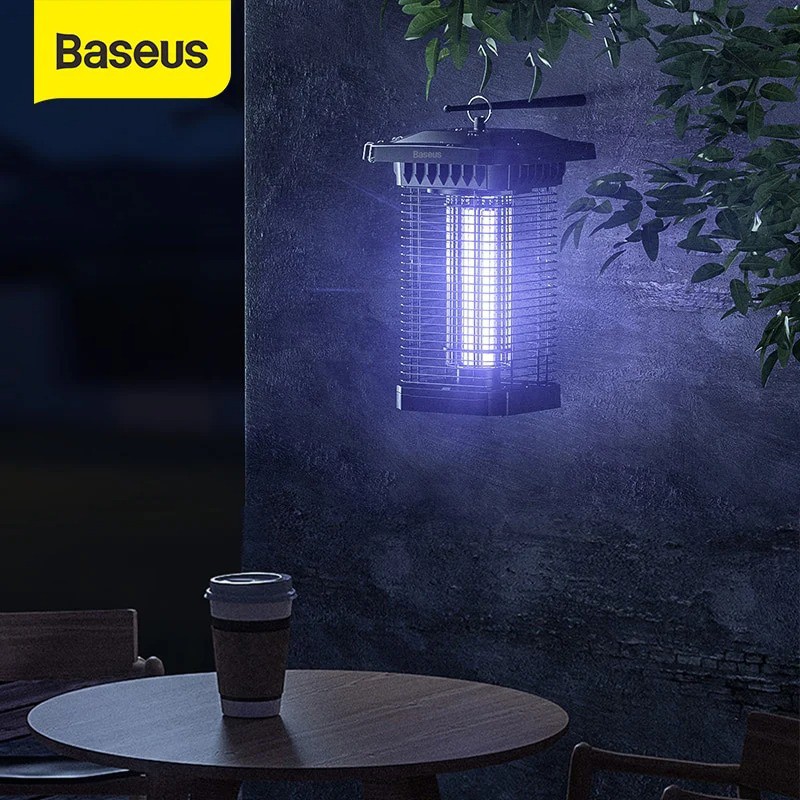 Đèn bắt muỗi và côn trùng ngoài trời chống nc tích hợp vòng bảo vệ an toàn chính hãng BASEUS