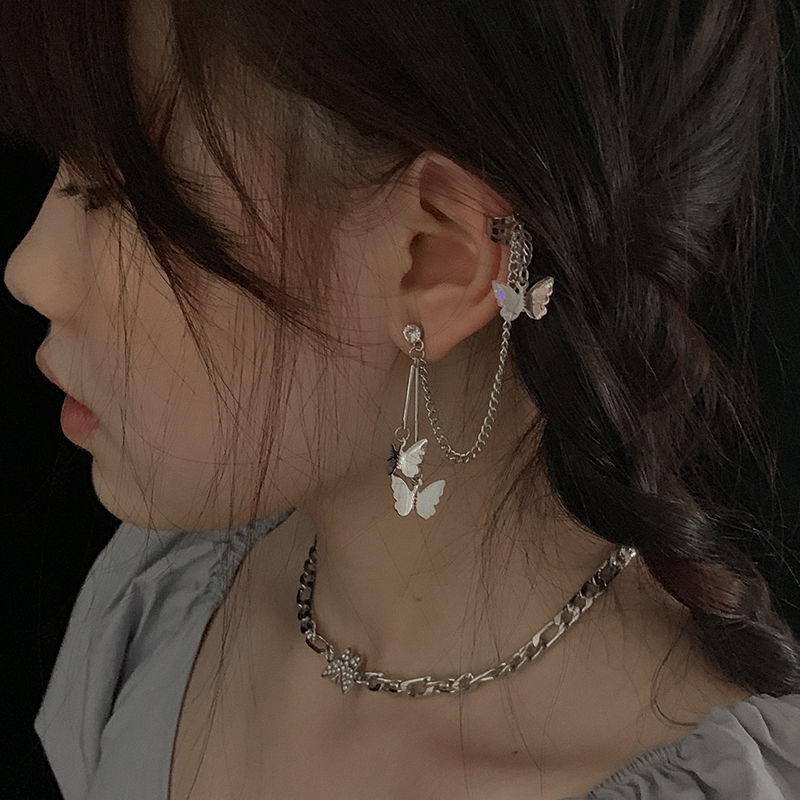 Bông tai trang trí hình bươm bướm cá tính phong cách retro