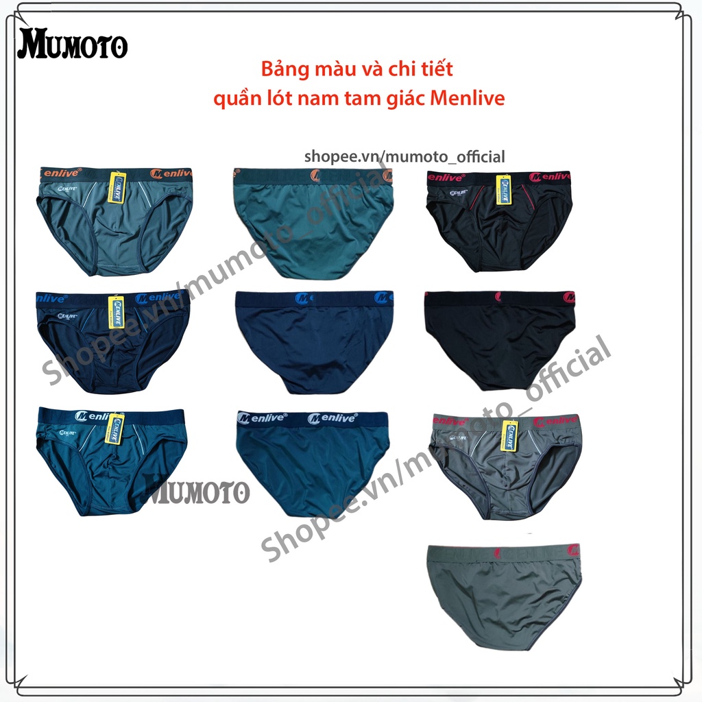 Quấn lót nam thun lạnh tam giác Menlive mềm mát không nhăn lưng to lên đến 90kg - MUMOTO