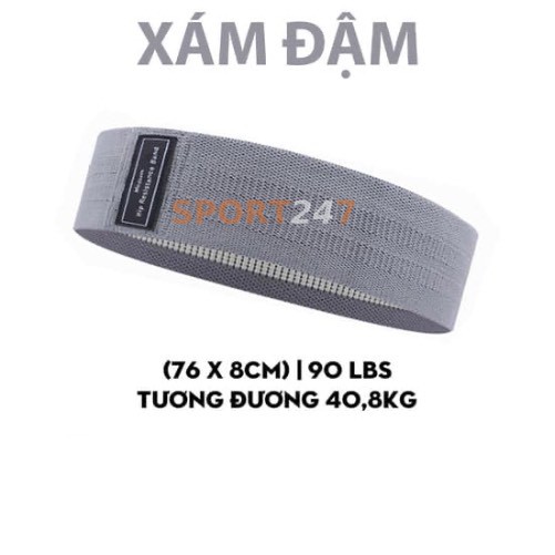 Dây miniband tập mông, dây kháng lực vải LATEX mini band đàn hồi tập gym đùi, chân, tay. Siêu Bền