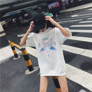 Hoodie thỏ đen, trắng