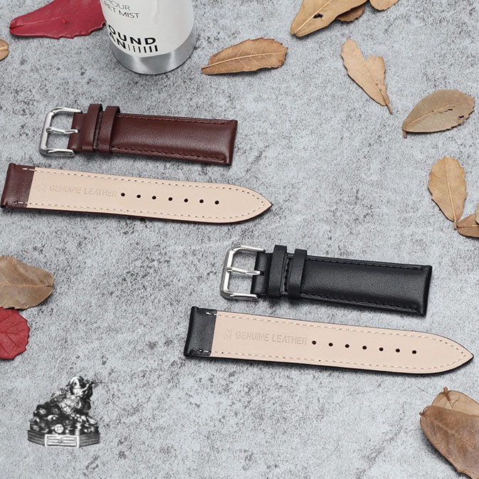 [CHUẨN LOẠI 1] Dây đồng hồ da bò Lucky Ling (Con Cóc) chống thấm nước BO-30 nhiều size 12 14 16 18 20 22mm