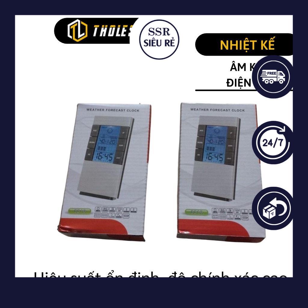 Nhiệt Ẩm Kế SSR 3210 Kiêm Đồng Hồ Để Bàn Sang Trọng (LA5673)