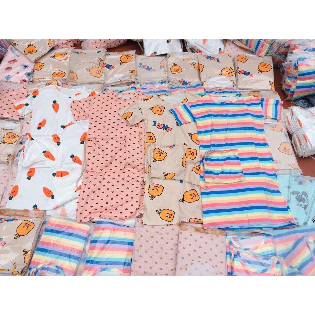 Váy đầm ngủ hoạt hình/ Váy dáng suông - Tặng túi đựng - [Hàng QC loại 1] | BigBuy360 - bigbuy360.vn