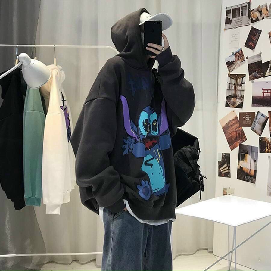 Áo hoodie nữ unisex hình chuột Stitch thời trang cực đẹp | BigBuy360 - bigbuy360.vn