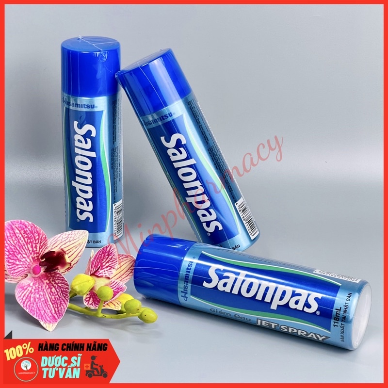 Xịt lạnh giảm đau nhanh SALONPAS JET SPRAY Sản Xuất tại Nhật Bản Chai 118ml - Minpharmacy