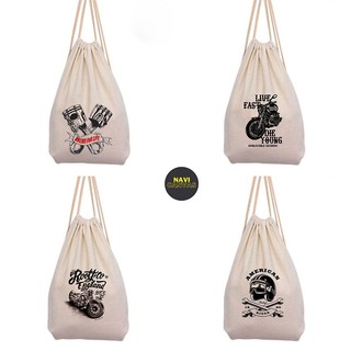 Túi Balo Dây Rút Vải, Chất Liệu Vải Canvas, Vải Bố, Giá Rẻ Mẫu Phượt Thủ