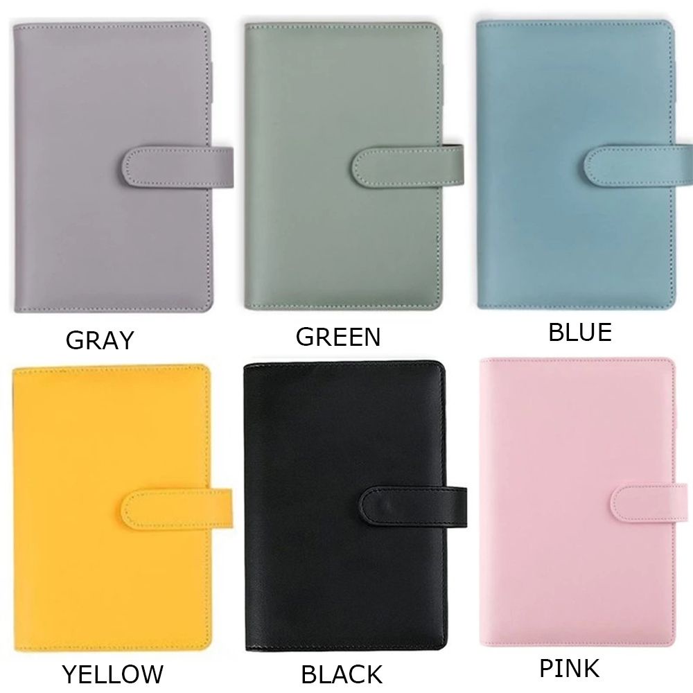 Sổ tay bìa da PU mini khổ A5/A6 nhiều lớp DIY