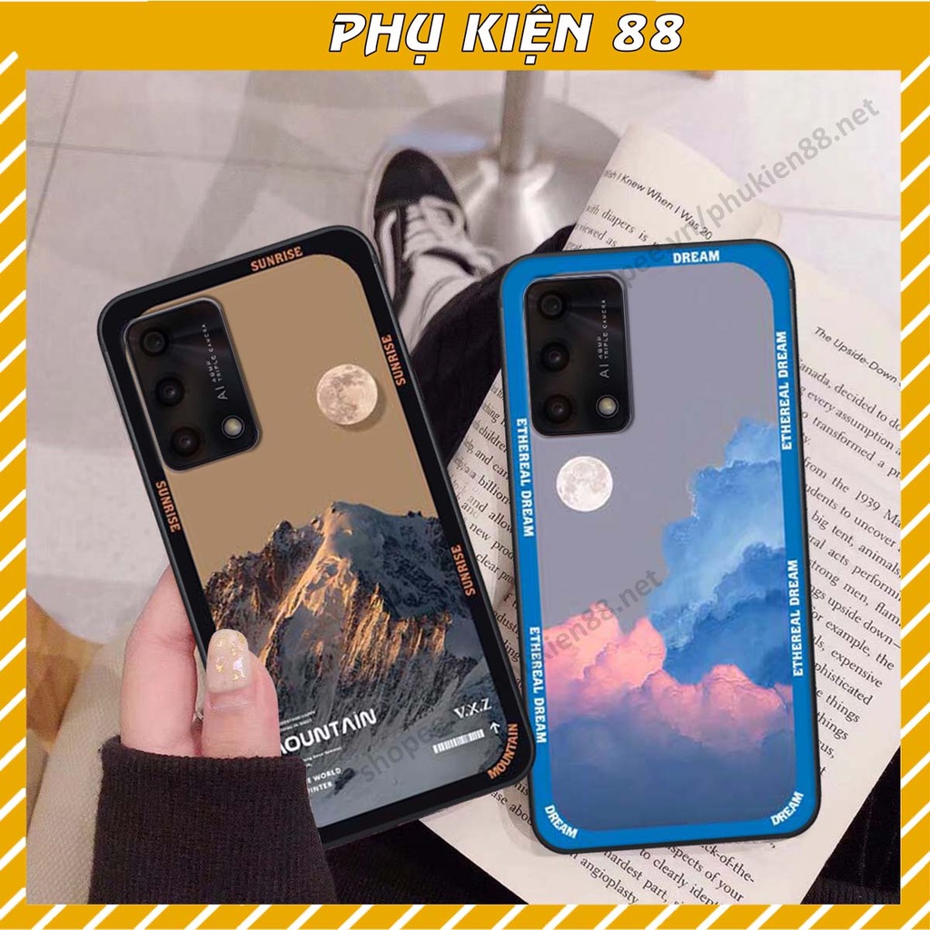 Ốp Oppo A74 / A94 / A95 hình vũ trụ, mountain, cloud phong cách cá tính