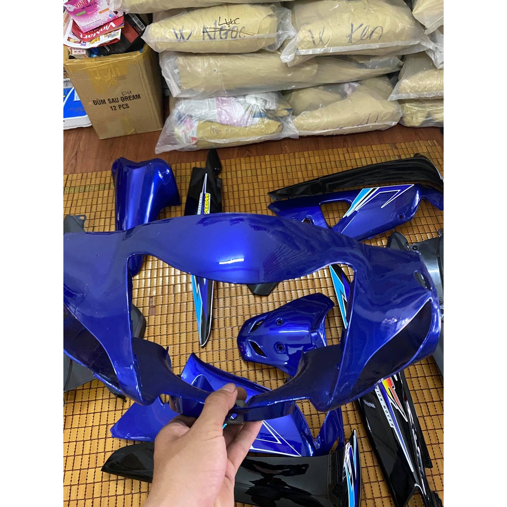 Dàn áo Wave A/Rs/S 100 hàng Việt Nam loại 1 màu Xanh Đen