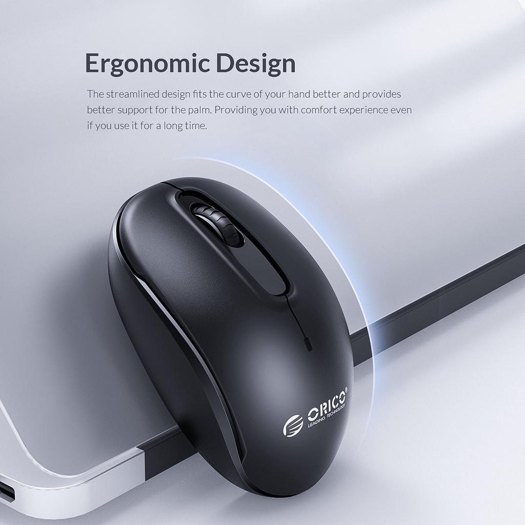 Chuột không dây ORICO WDM-V2C Bluetooth 2.4GHz cao cấp có bộ thu USB không gây ồn（WDM-V2C）