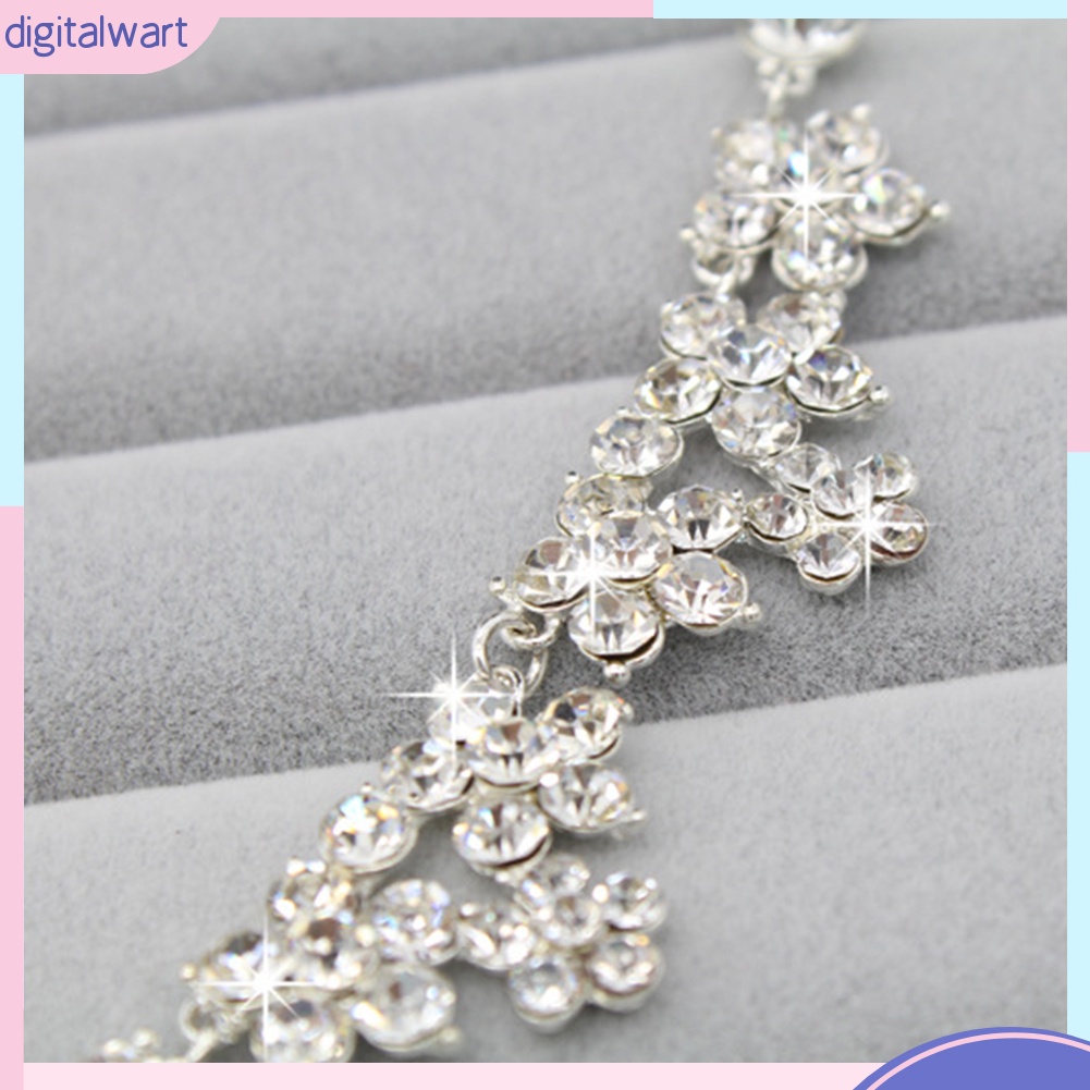 Bộ Vòng cổ + Bông Tai Hình Vương Miện Đính Đá Lấp Lánh Sang Trọng