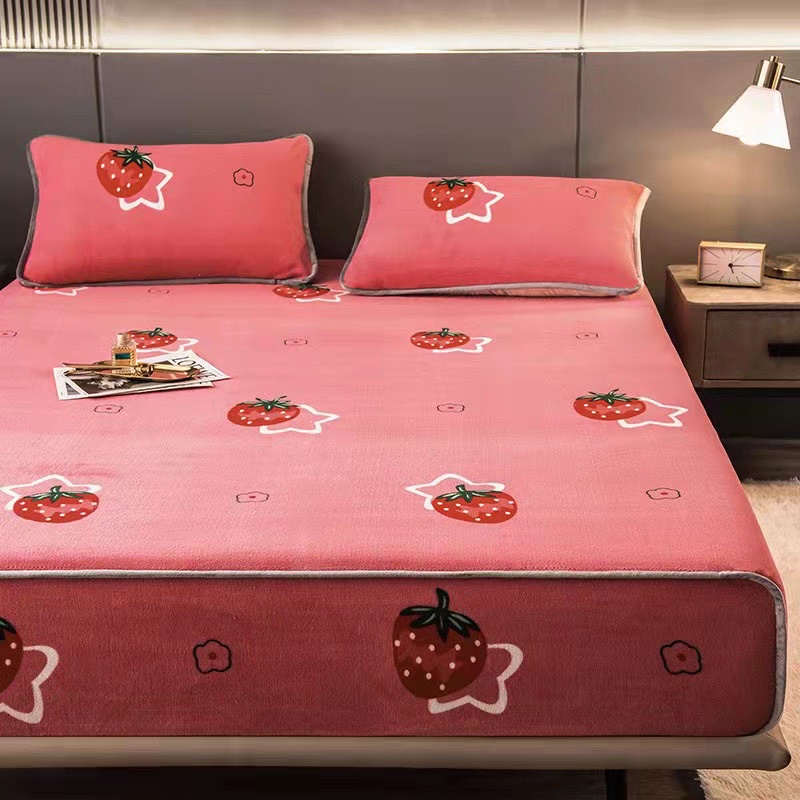 Ga gối nỉ tuyết sữa giá rẻ  sẵn 3 size m6, m8, 2m