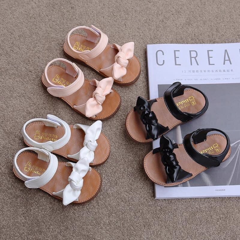 SANDAL ĐÍNH NƠ CHO BÉ GÁI 1-6 TUỔI SIÊU MỀM NHẸ