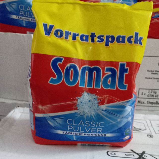 Combo chai nước làm bóng Somat và túi bột rửa bát Sonat hàng Đức mẫu mới