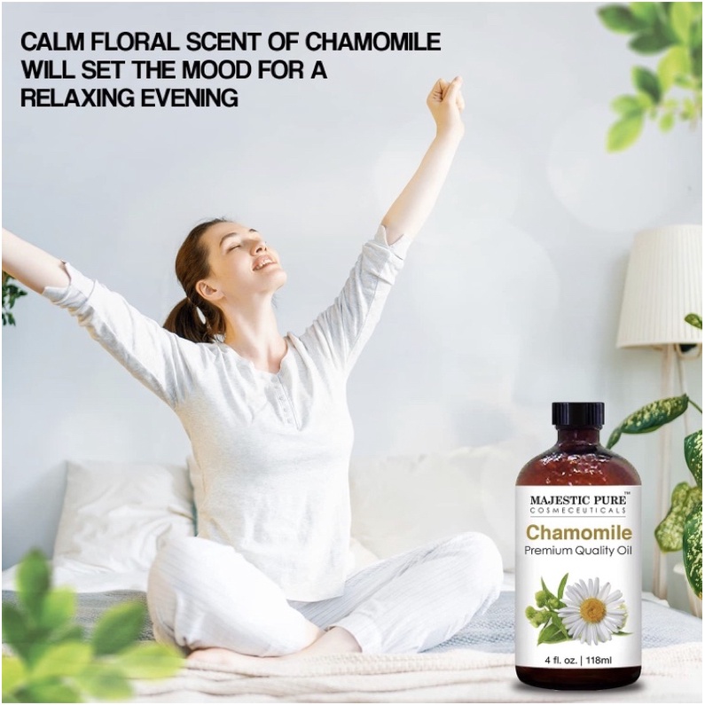 Tinh dầu hoa cúc cao cấp tự nhiên Majestic Pure Chamomile Oil 118ml USA