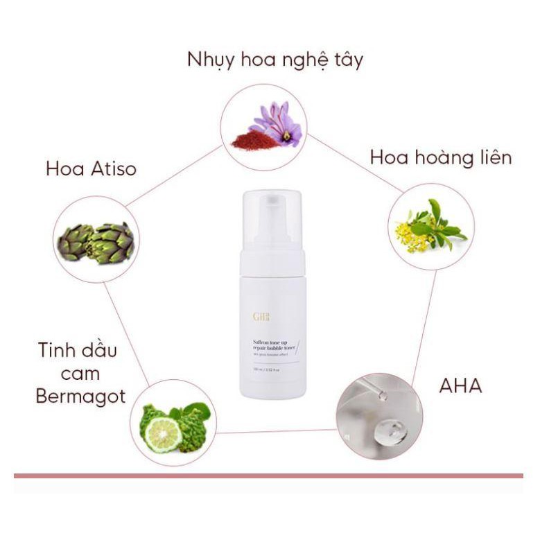 Nước Cân Bằng Bong Bóng Gilaa Saffron Tone Up Repair Bubble Toner