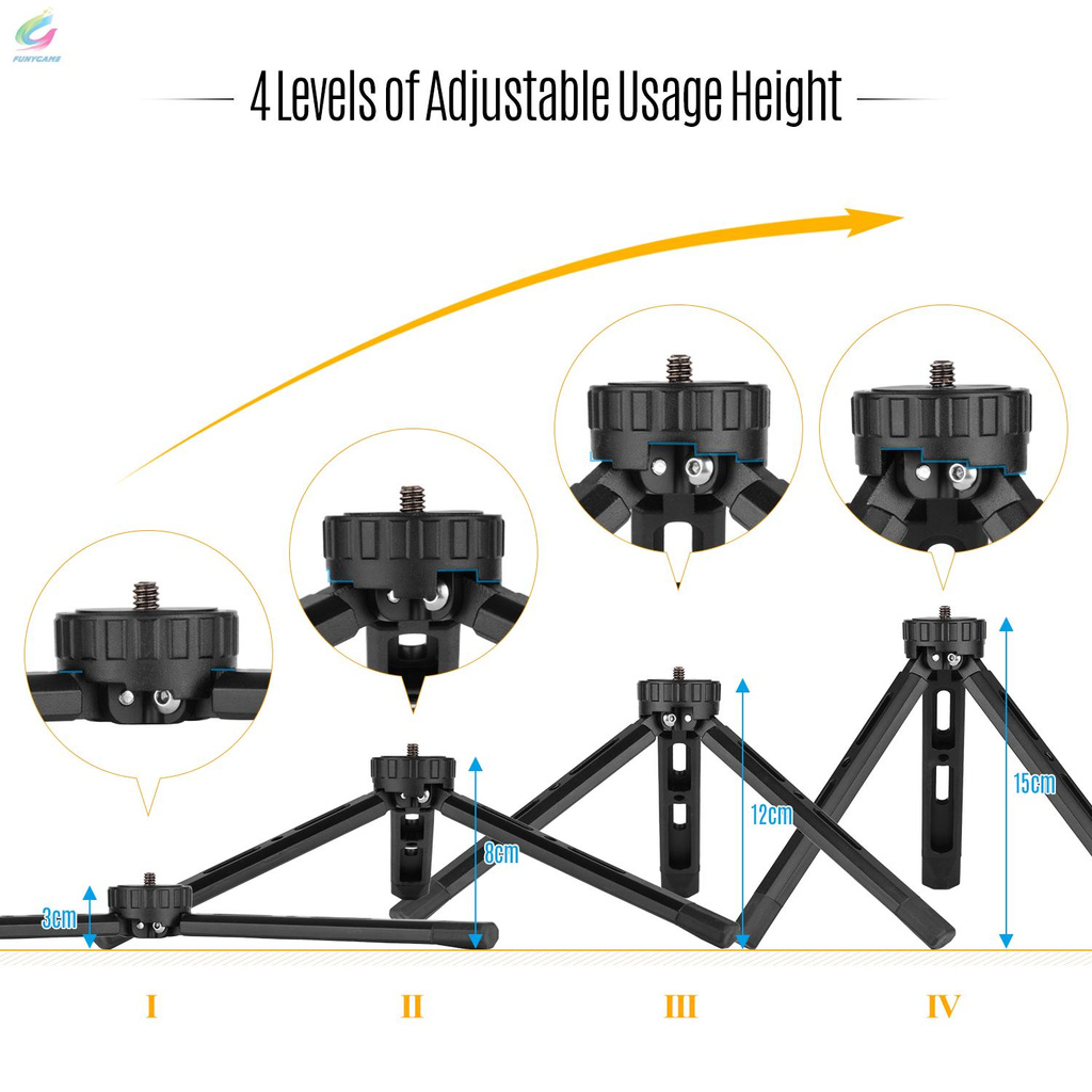 Giá Đỡ Ba Chân Bằng Kim Loại 1 / 4 Inch Có Thể Điều Chỉnh Độ Cao Cho Máy Ảnh Dslr Zhiyun Crane 3s / Weebill S / Weebill Lab / Crane 3 Lab / Crane Plus