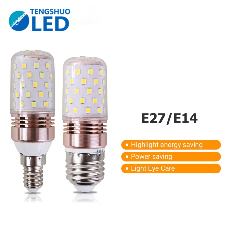 Bóng Đèn Bắp 3 Màu Sắc LED 220V E27 E14 12W Ánh Sáng Trắng Ấm