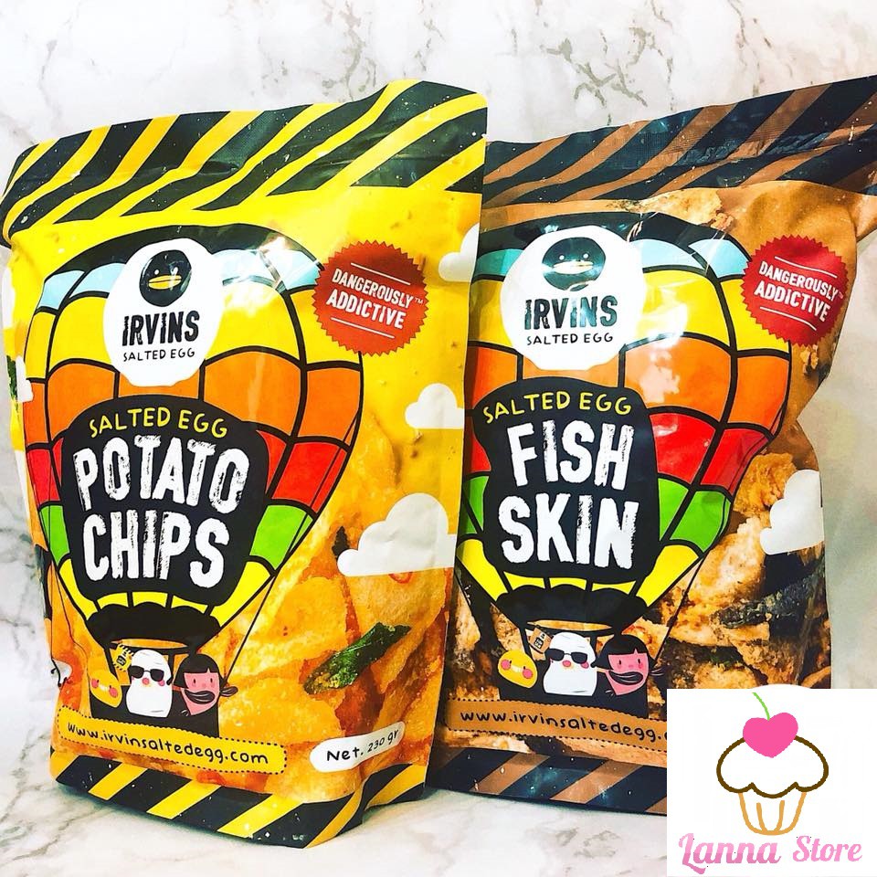 Khoai tây/ da cá trứng muối IRVINS GÓI KHỦNG 230g - Singapore 🇸🇬.