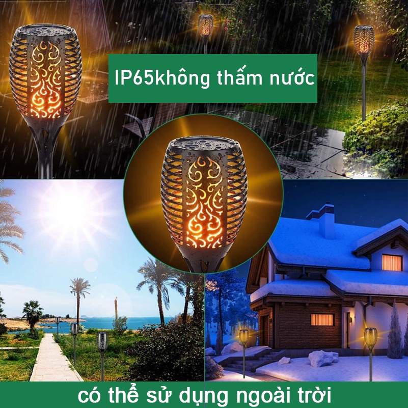 [Hàng sẵn sàng&amp;COD] Đèn LED 12/96 bóng sử dụng năng lượng mặt trời chống thấm nước trang trí sân vườn