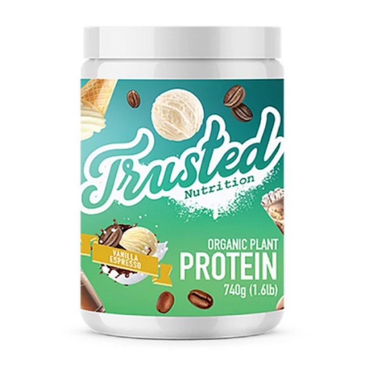 Trusted Nutrition Organic Plant Protein-Sữa bổ sung protein hữu cơ từ hạnh nhân và đậu tằm dành cho người ăn chay 740g
