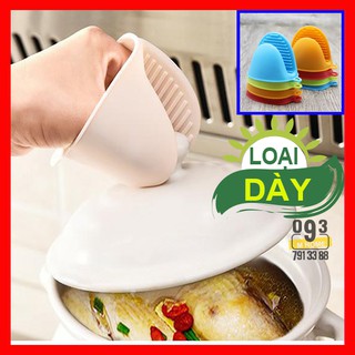 Combo 2 lót tay bắc nồi silicon loại dày, miếng nhấc nồi