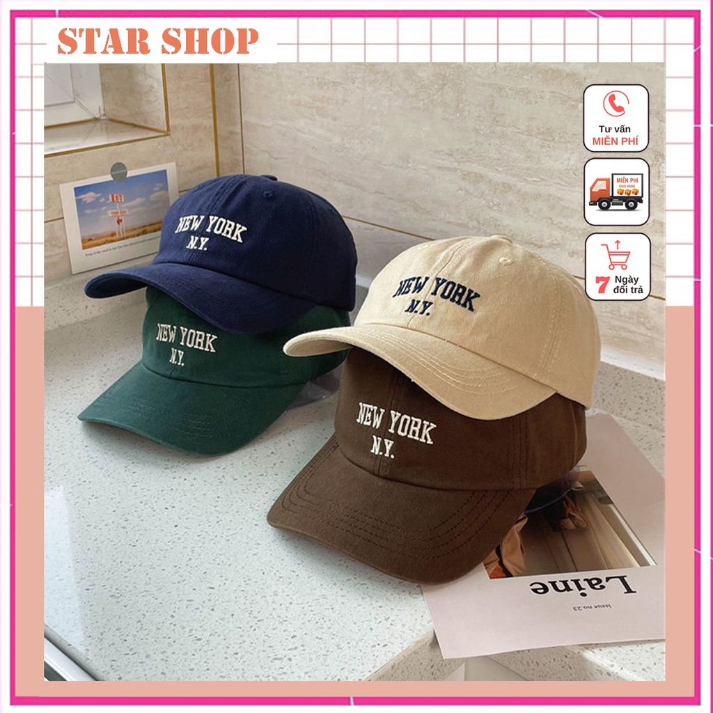 Mũ kết lưỡi trai New York hot trend Hàn Quốc chất kaki Nam Nữ T05