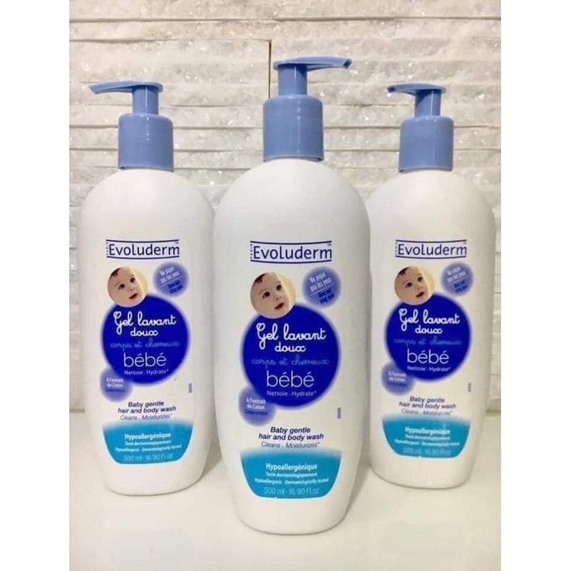 Sữa Tắm Gội Cho Bé  Evoluderm-BéBé Thành Phần Thiên Nhiên 500ml