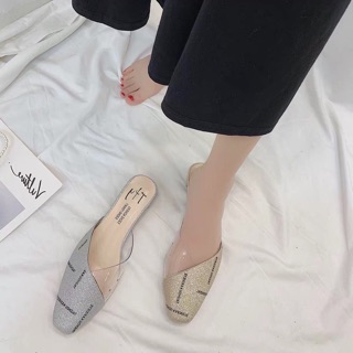 Giày sục kim sa pha mica