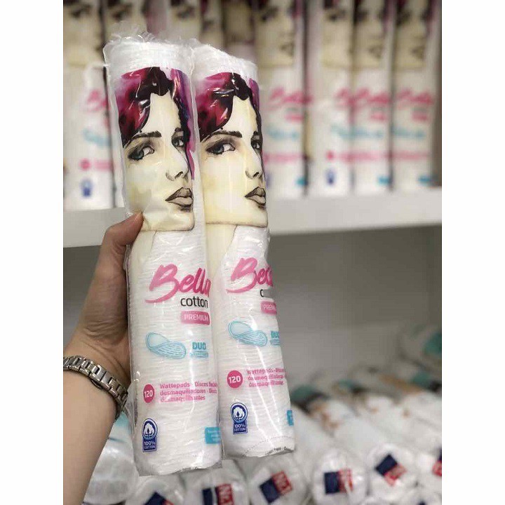 Bông tẩy trang Bella Cotton Premium 120 miếng