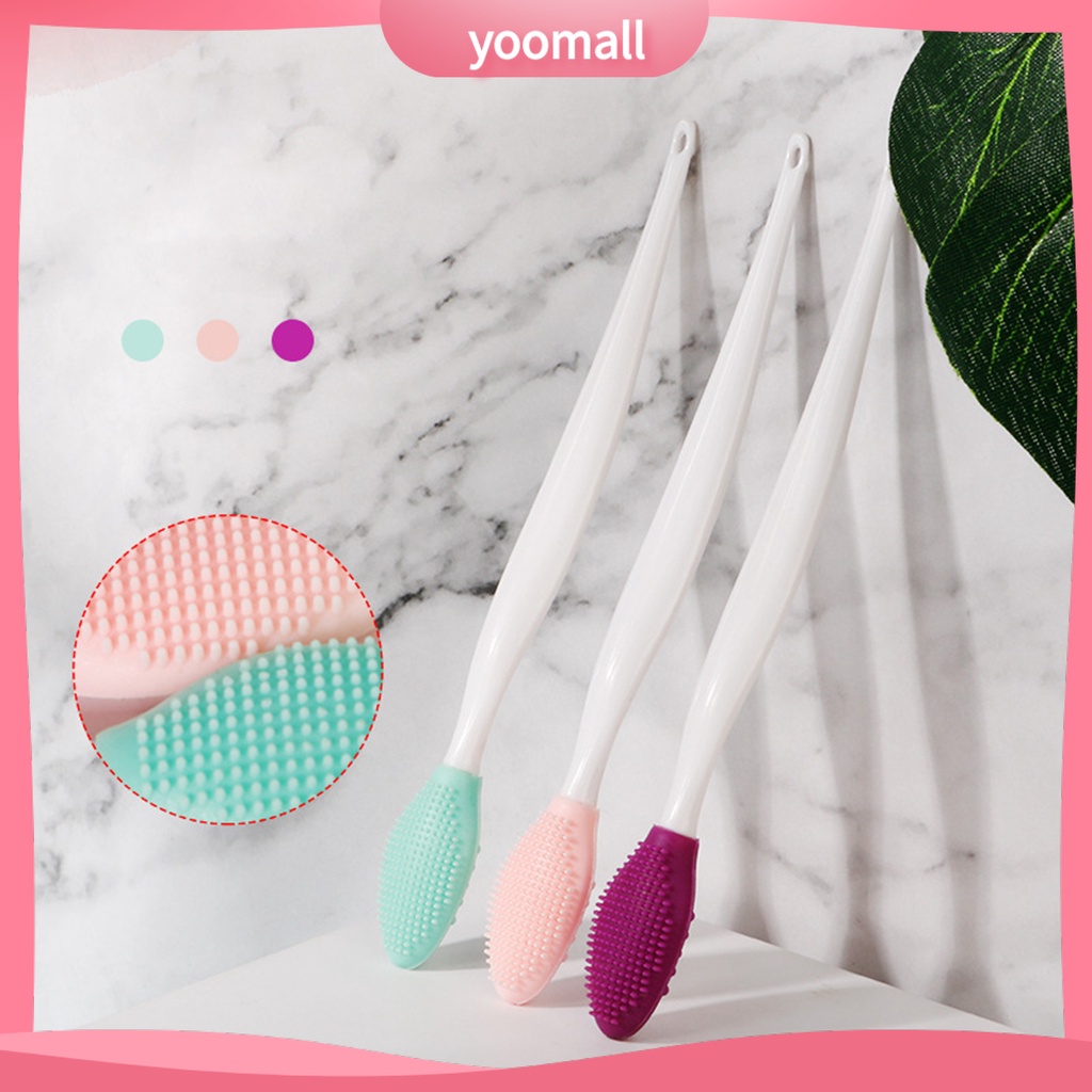 [Hàng mới về] Cọ vệ sinh môi/ mũi hai mặt bằng silicon mềm nhẹ tiện dụng