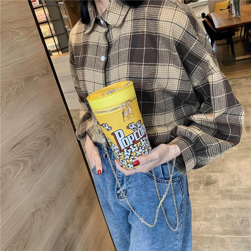 Net Red Bag Women 2020 New Fashion Personality Creative Milk Tea Cup Bucket Bag Foreign Girl Chain Messenger Bag