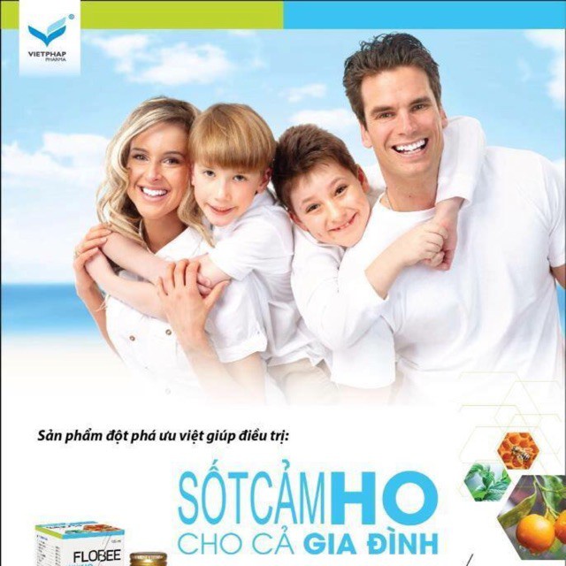 FLOBEE  Siro ho giúp giảm ho gió ho khan sổ mũi cảm lạnh Chai125ml