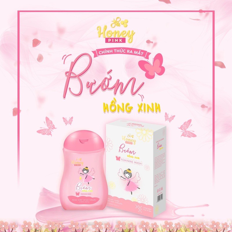 DUNG DỊCH VỆ SINH BƯỚM HỒNG XINH HONEY PINK