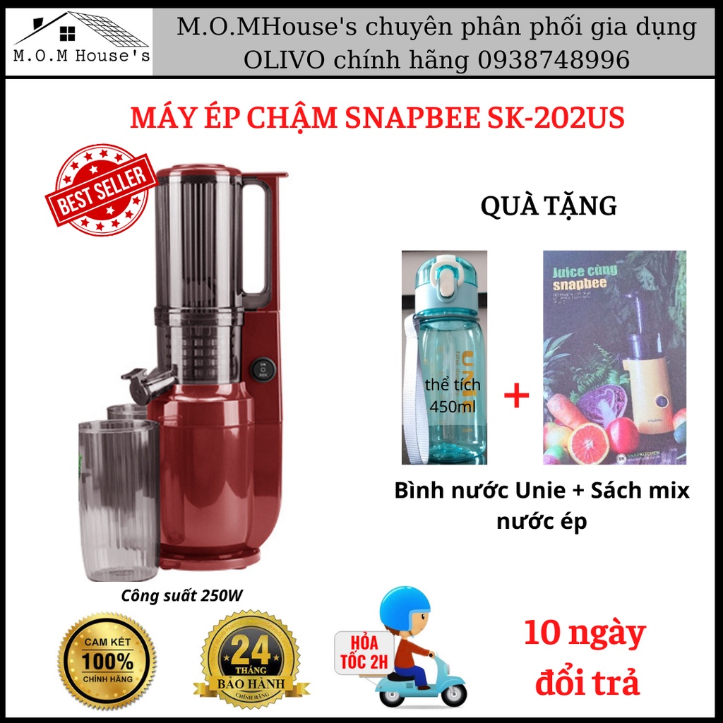 Máy ép chậm snapbee SK-202US - Ép rau củ quả chuyên dụng - Thương hiệu Mỹ